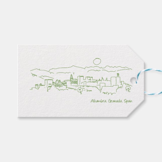 Alhambra Sunset Gift Tags (Front (Horizontal))