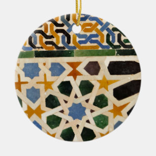 Alhambra Wall Tile #3 Ceramic Tree Decoration