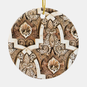 Alhambra Wall Tile #7 Ceramic Tree Decoration