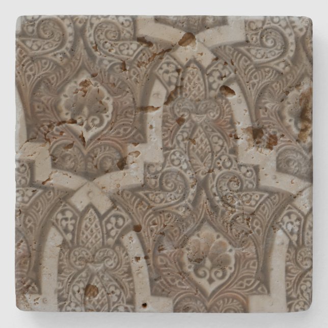 Alhambra Wall Tile # 7 Stone Coaster (Front)