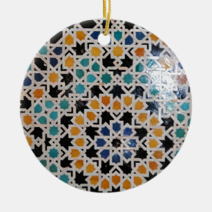 Alhambra Wall Tile #9 Ceramic Tree Decoration