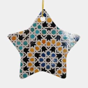 Alhambra Wall Tile #9 Ceramic Tree Decoration