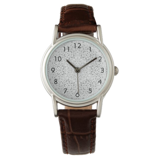 Alhambra White Filigree Watch (Front)