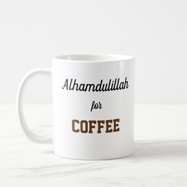 Alhamdulillah for Coffee Coffee Mug (Left)