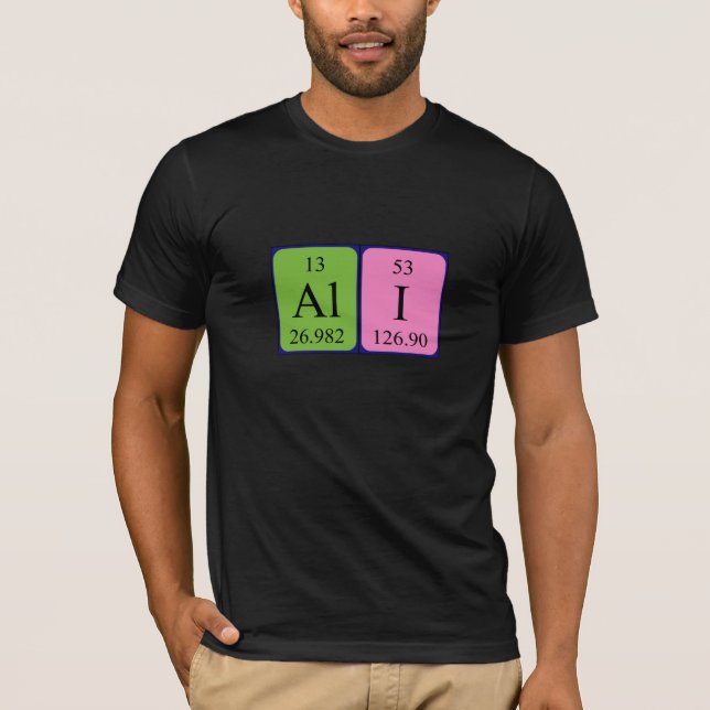 Ali periodic table name shirt (Front)
