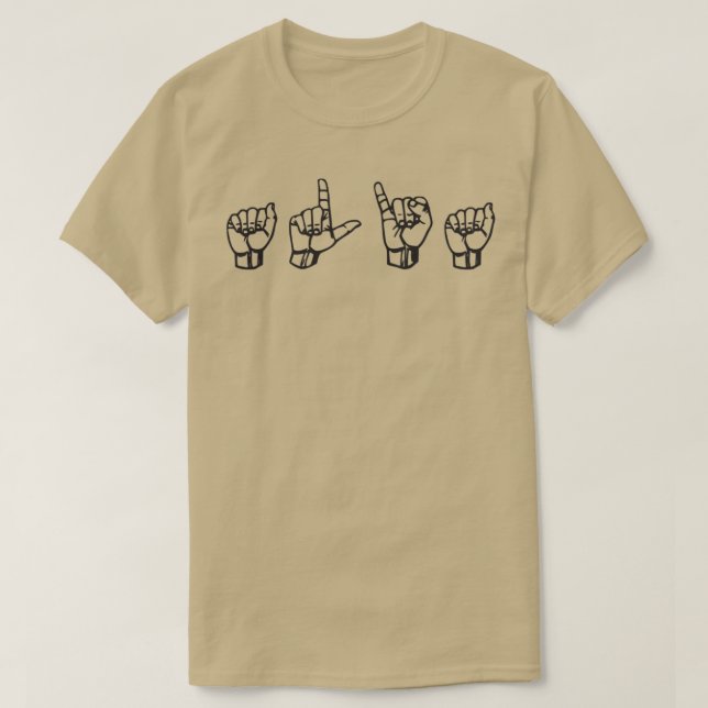 Alia Name Hand Sign Language ASL Gift Named Alia T-Shirt (Design Front)