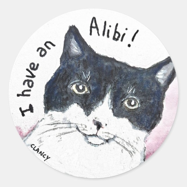 Alibi cat sticker (Front)
