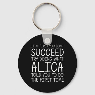 Alica Name Personalised Birthday Funny Christmas J Key Ring