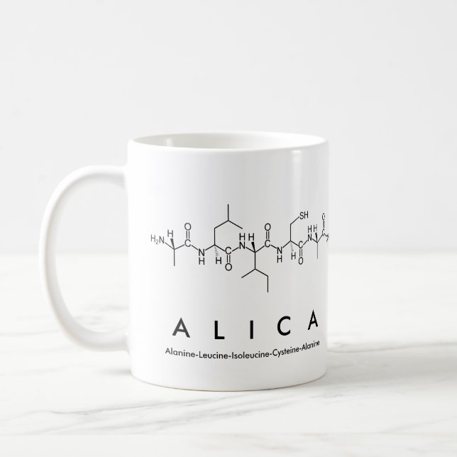 Alica peptide name mug (Left)