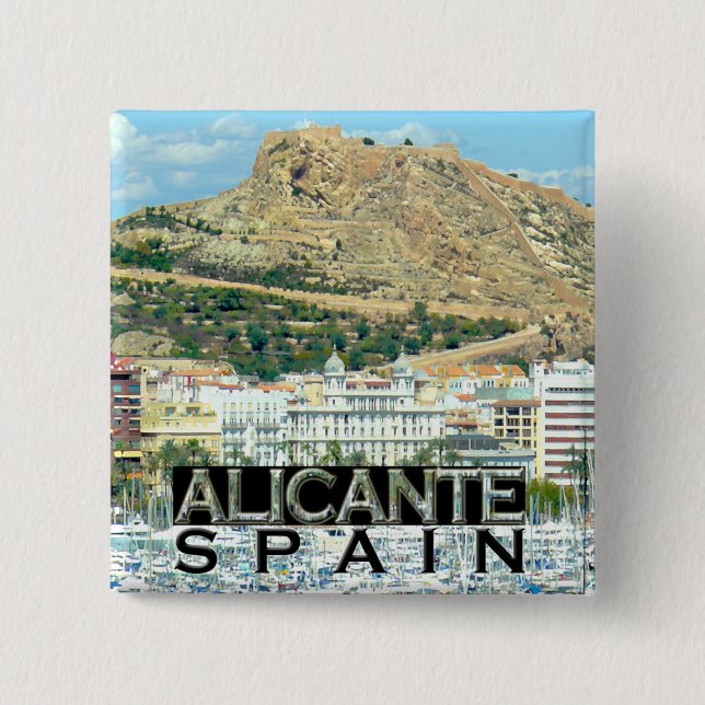 Alicante 15 Cm Square Badge (Front)