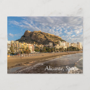 Alicante Beach at sunrise, Spain Holiday Postcard