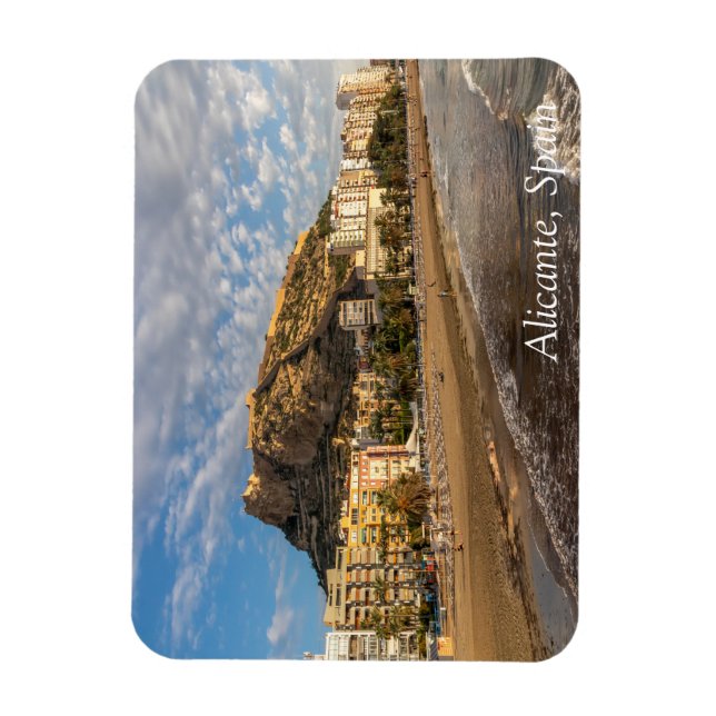 Alicante Beach at sunrise, Spain Magnet (Vertical)