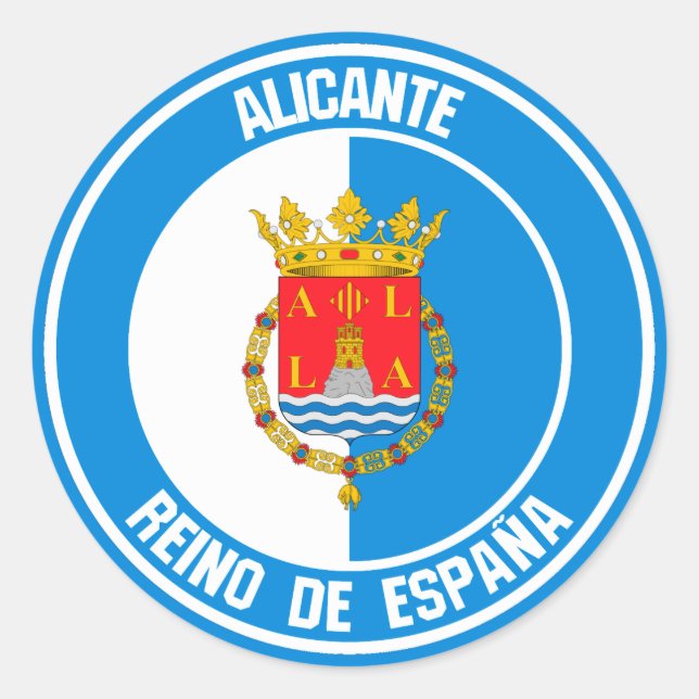 Alicante Round Emblem Classic Round Sticker (Front)