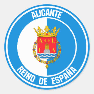 Alicante Round Emblem Classic Round Sticker