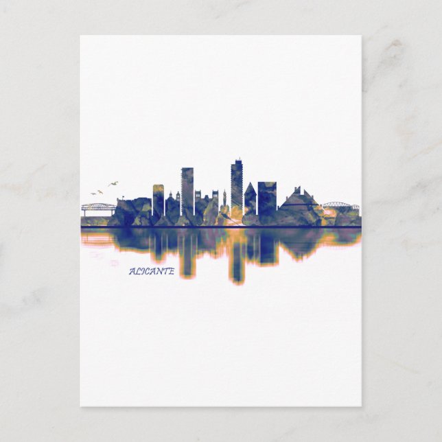 Alicante Skyline Invitation Postcard (Front)