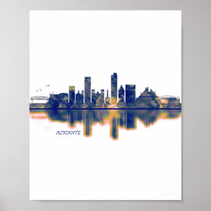 Alicante Skyline Poster