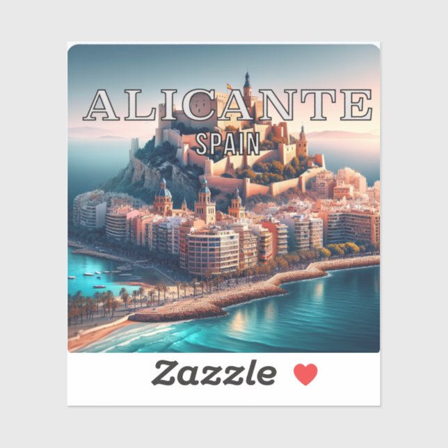 Alicante Spain 3 Inch Vinyl Sticker (Sheet)