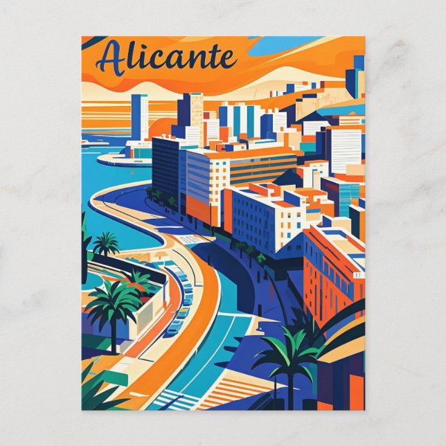 Alicante Spain Postcard (Front)