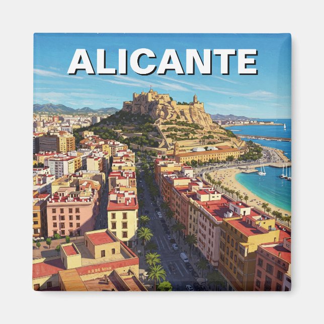 Alicante Spain Travel Magnet (Front)