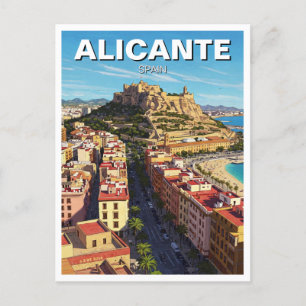 Alicante Spain Travel Postcard