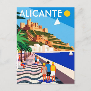 Alicante Spain Travel Postcard