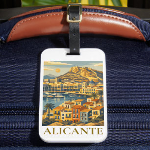 Alicante Spain Travel Souvenir Minimalist Coastal Luggage Tag