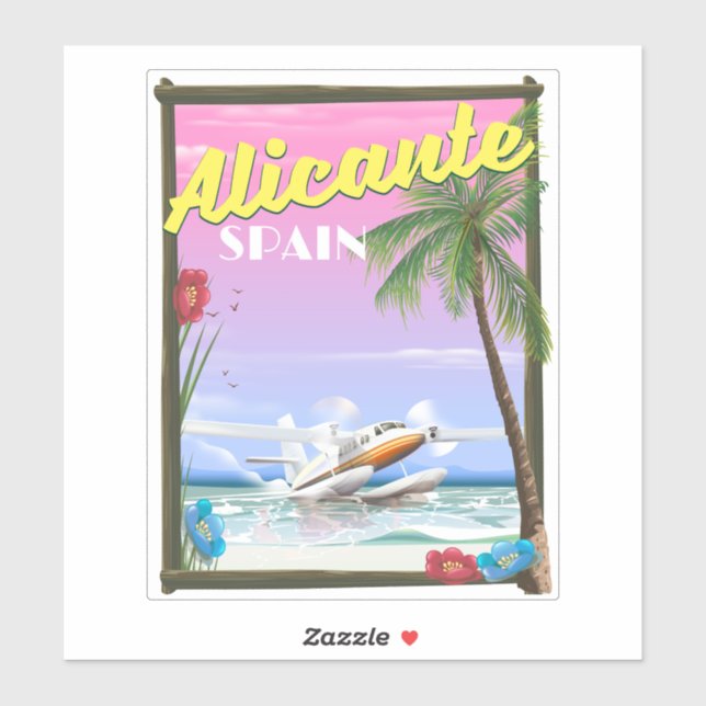 Alicante Spain vintage style travel poster (Sheet)