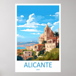 Alicante Travel Ski Vintage Park National Poster
