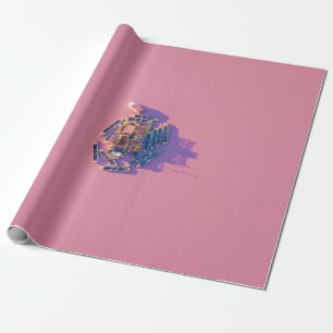 ALICANTES PINK AND GREEN SALT LAKES WRAPPING PAPER