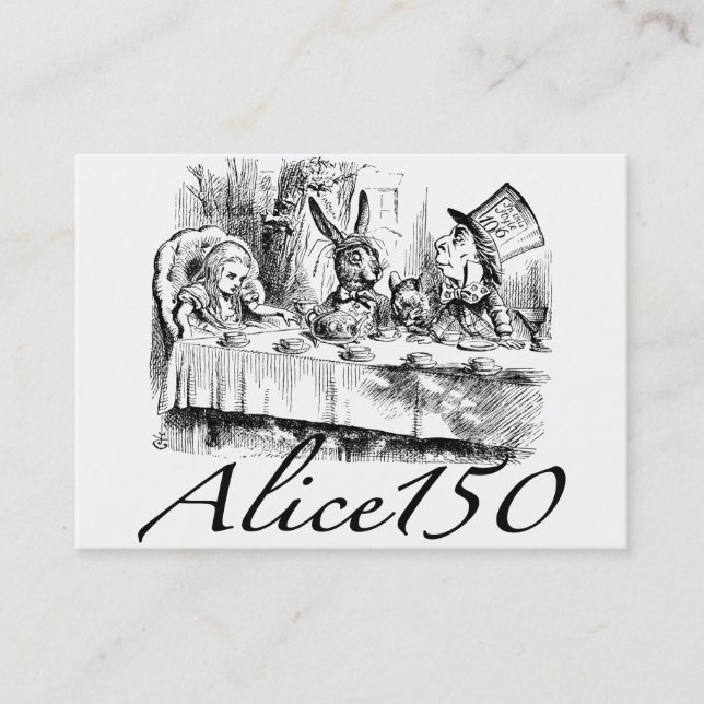 Alice150 Alice in Wonderland 150th Anniversary Business Card (Front)