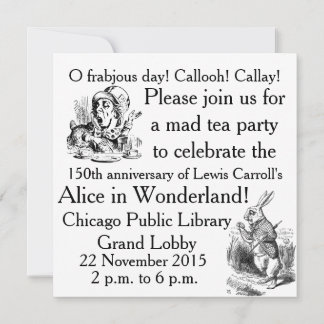 Alice150 Alice in Wonderland 150th Anniversary Invitation