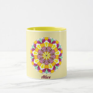 ALICE ~ A Personalised Candy Delight Pattern~ Mug