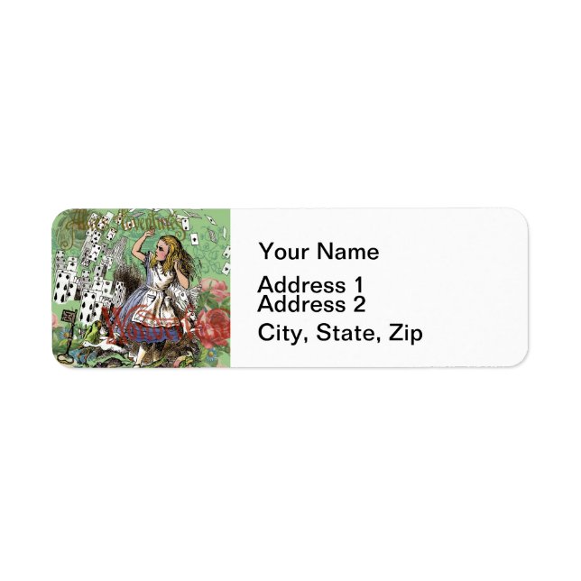 alice adventure cards wonderland hatter rabbit  (Front)
