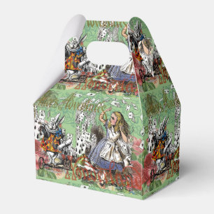 alice adventure cards wonderland hatter rabbit favour box