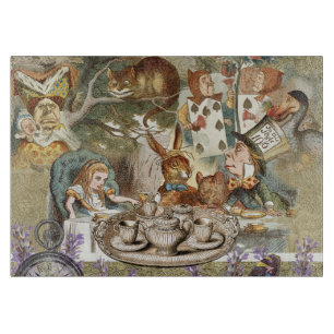Alice Adventures Classic Wonderland Tea Party Cutting Board
