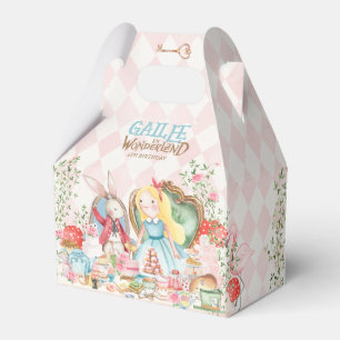 Alice Adventures in Woderland Birthday Tea Party Favour Box