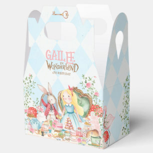 Alice Adventures in Woderland Birthday Tea Party Favour Box
