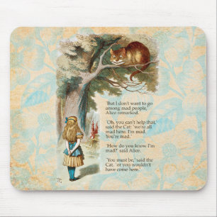 Alice Adventures in Wonderland Cheshire Cat Mouse Mat