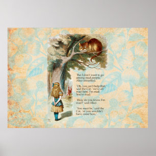 Alice Adventures in Wonderland Cheshire Cat Poster