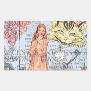 Alice Adventures in Wonderland Classic Rackham Rectangular Sticker