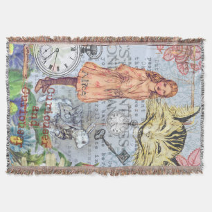 Alice Adventures in Wonderland Classic Rackham Throw Blanket