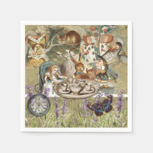Alice Adventures in Wonderland Mad Tea Party Napkin
