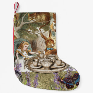 Alice Adventures in Wonderland Mad Tea Party Small Christmas Stocking