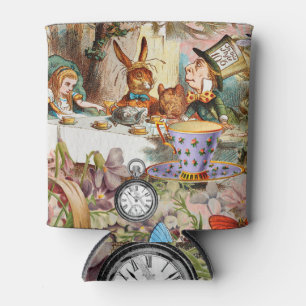 Alice Adventures in Wonderland Tea Party Art Can Cooler
