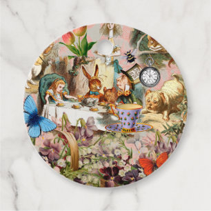 Alice Adventures in Wonderland Tea Party Art Favour Tags
