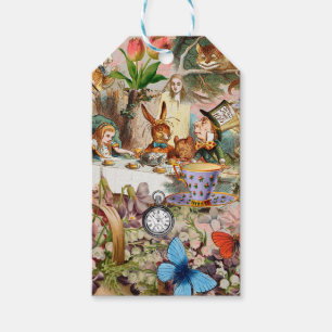 Alice Adventures in Wonderland Tea Party Art Gift Tags