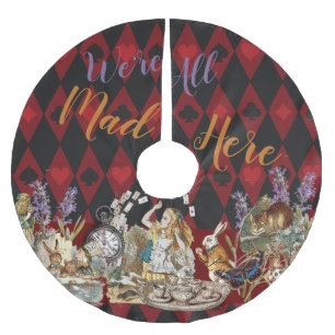 Alice Adventures with Wonderland Mad Cheshire Cat Brushed Polyester Tree Skirt