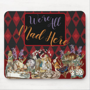 Alice Adventures with Wonderland Mad Cheshire Cat Mouse Mat