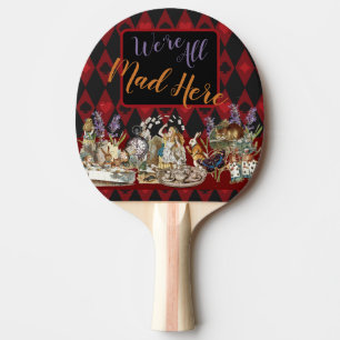Alice Adventures with Wonderland Mad Cheshire Cat Ping Pong Paddle