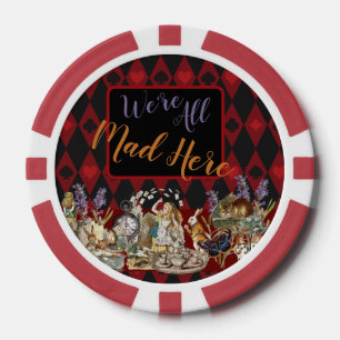 Alice Adventures with Wonderland Mad Cheshire Cat Poker Chips